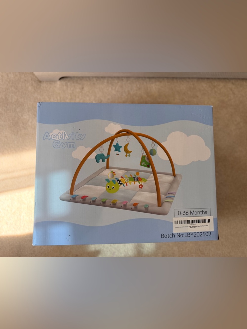 Kids Activity Gym Playmat - Orange Arch, Multi-Color Toys
